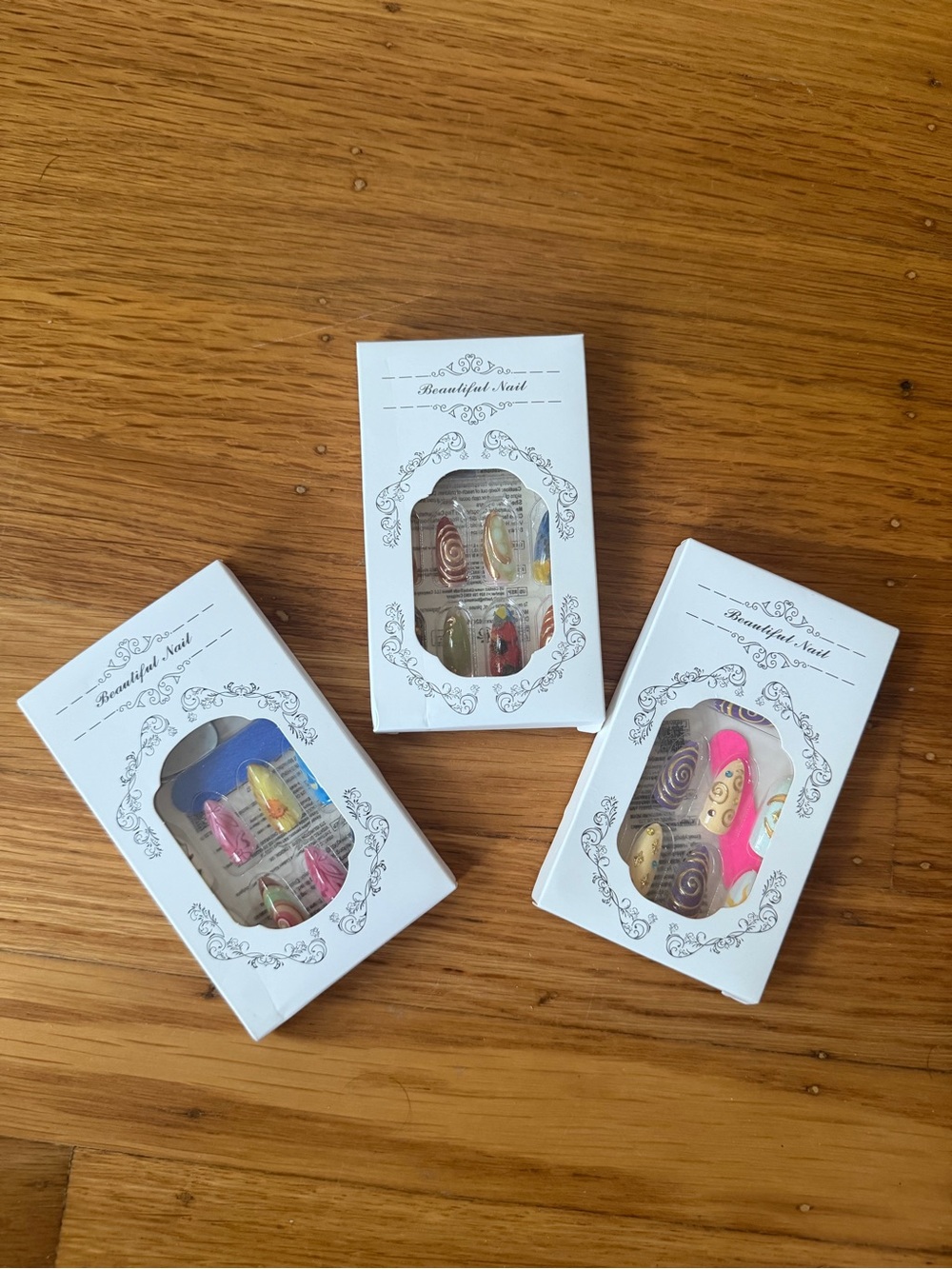 Pink & Multicolor Press-On Nail Set